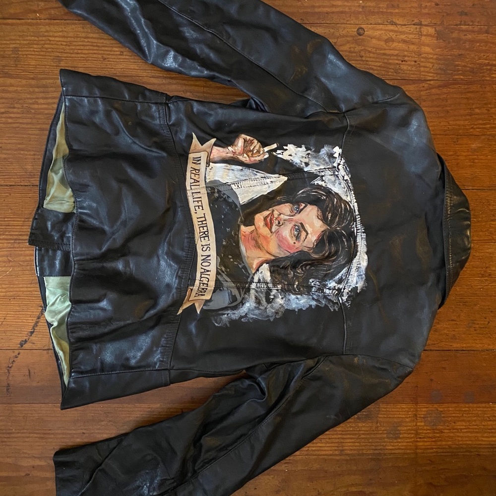 Vintage handpainted leather jacket